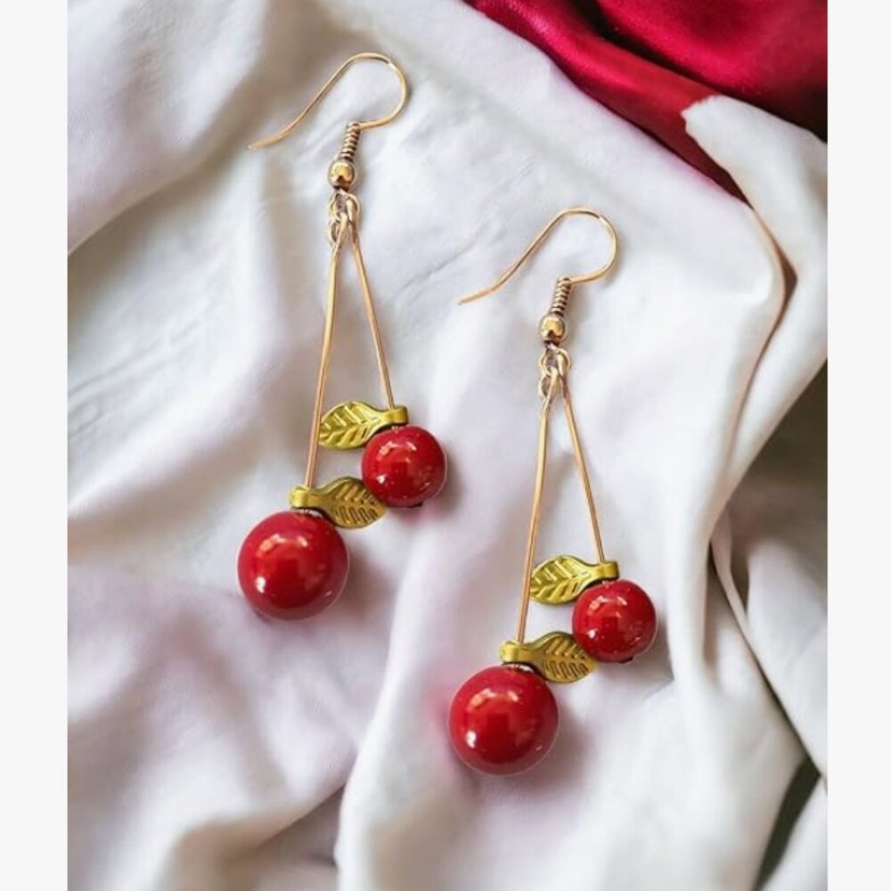 ANTHROPOLOGIE Cherry Earrings